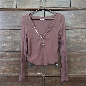 Intimately free people Brown Long Sleeve Top